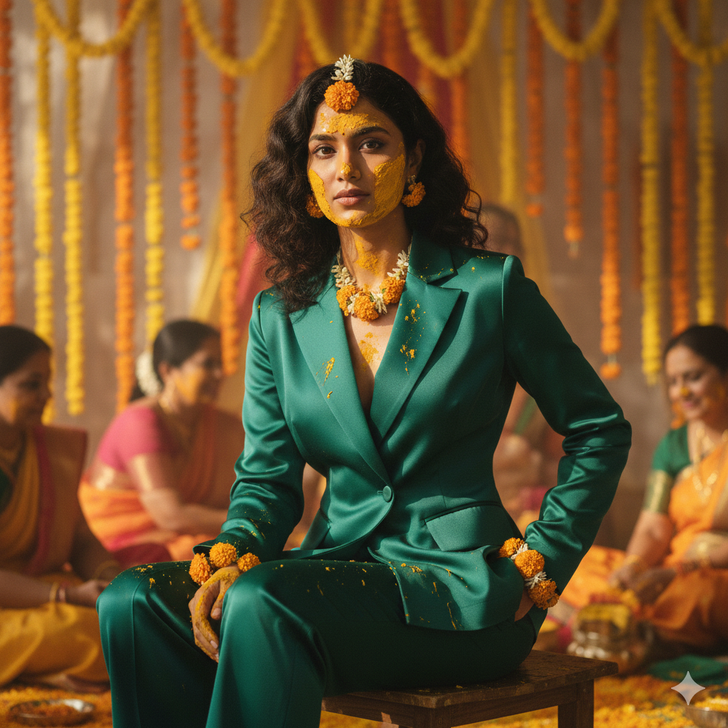 8K Ultra Realistic Indian Girl in Green Suit – Gemini AI Photo Prompt Copy Paste Trending Prompt