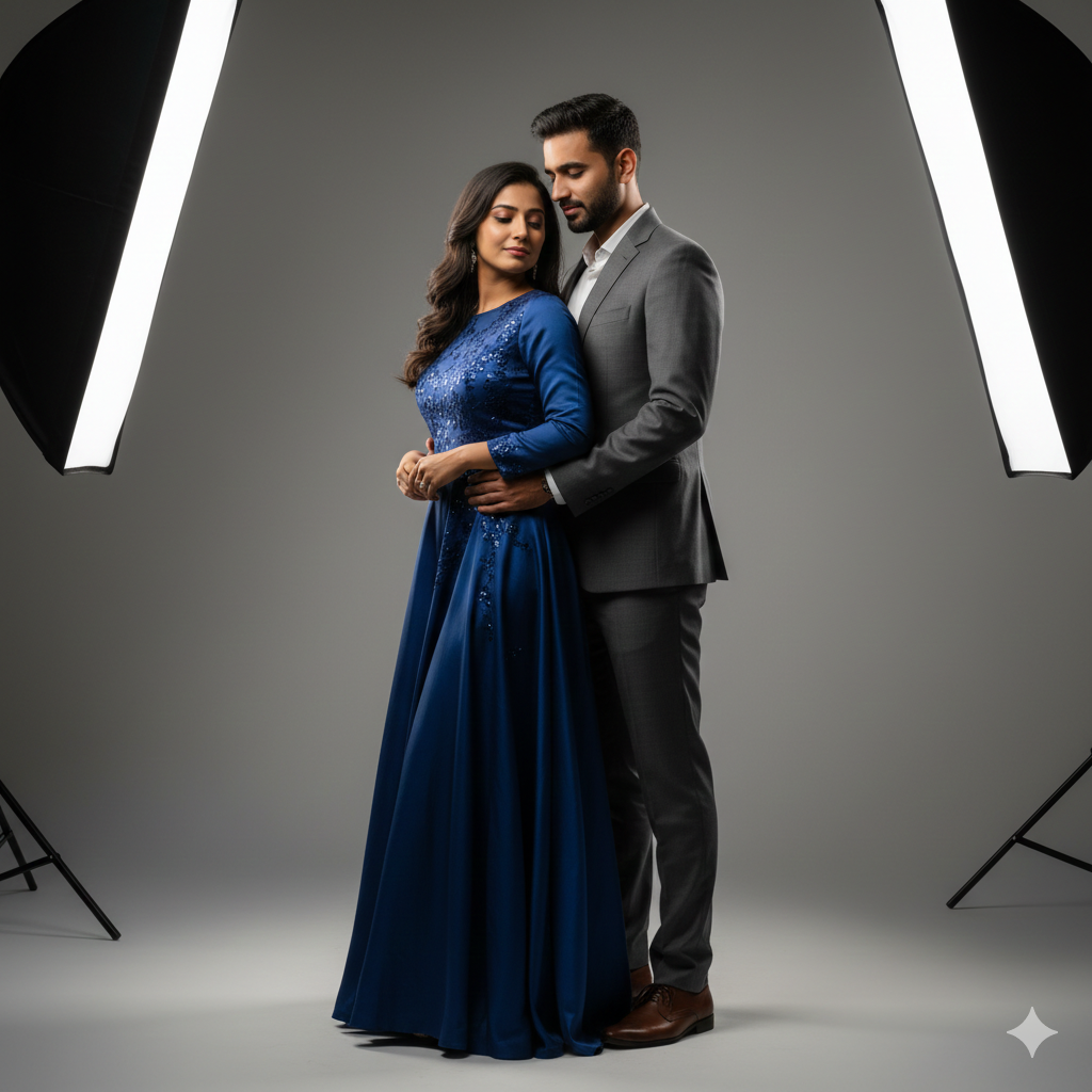 Gemini AI Photo Prompt Copy Paste for Couple Photos – Studio Quality 8K Results