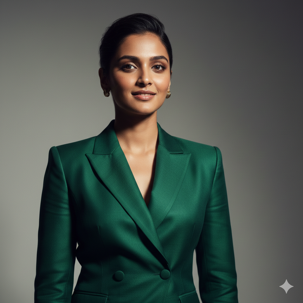 Gemini AI Photo Prompt Copy Paste for Indian Cutie Girl Wearing Green Suit – Ultra Realistic 4K Portrait
