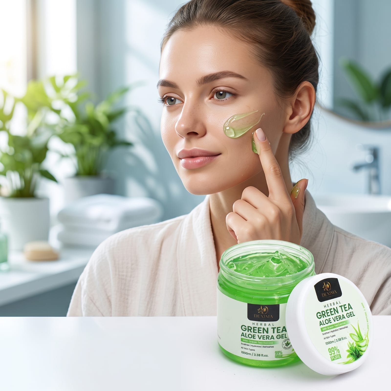 Dexima Herbal Green Tea Aloe Vera Gel
